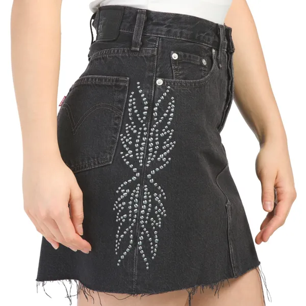 {Levi's} High Rise Deconstructed Button Fly Skirt - Image 3