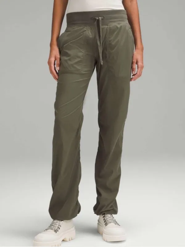 Lululemon Dance Studio Mid-Rise Pant Full Length Army Green Size 6 - Image 2