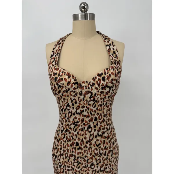 Lavish Lice NWT Underwired BustierSatin‎ Midi Dress Leopard Print Sz US 4$150 - Image 5