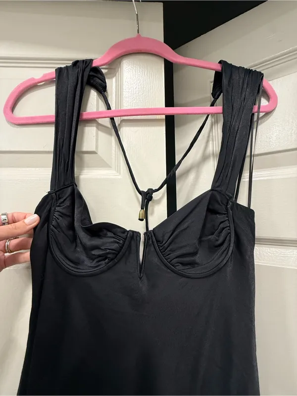 Free people Stella mini dress size small satin - Image 4