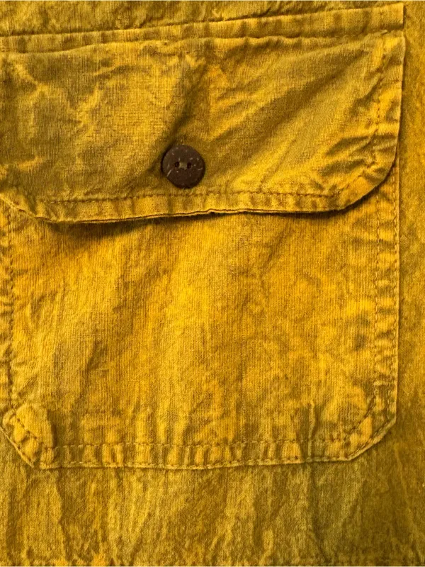 Rhea mustard yellow acid wash looking bohemian overalls size medium - Image 7