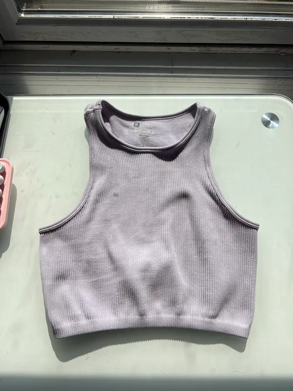 SheIn Purple Ribbed Tank - Image 2
