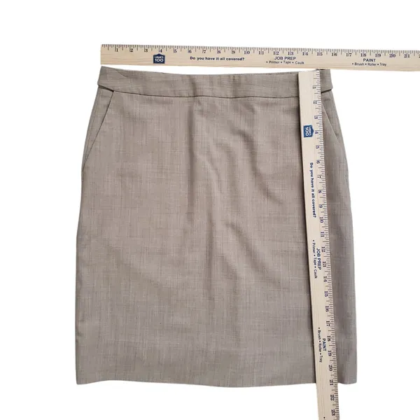 Twinhill Skirt Womens 6 Beige Wool Blend Crosshatch Business - Image 6