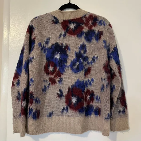 Club Monaco Floral Crew Neck Sweater Womens Small - Image 6