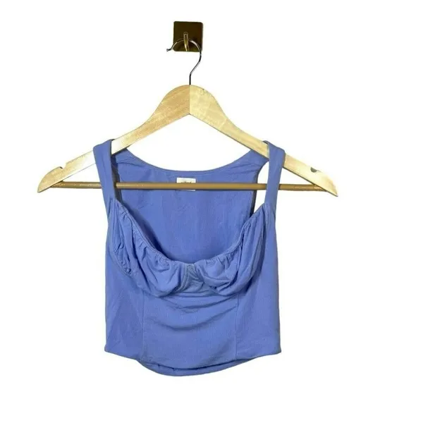 Aritzia Wilfred Gretel Bustier Crop Top Lavender Relux Jersey XS - Image 2