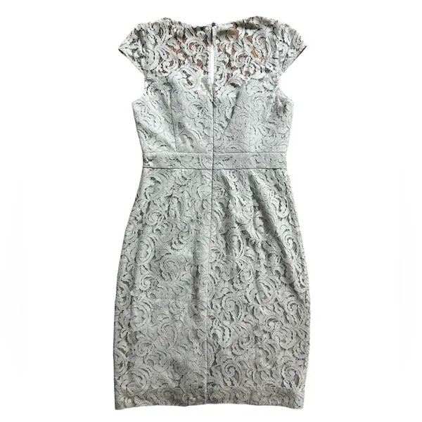 NEW J.Crew Tinsley Dress Leavers Lace Sz 6 Gray Bridesmaid Mother‎ Of Bride $275 - Image 3