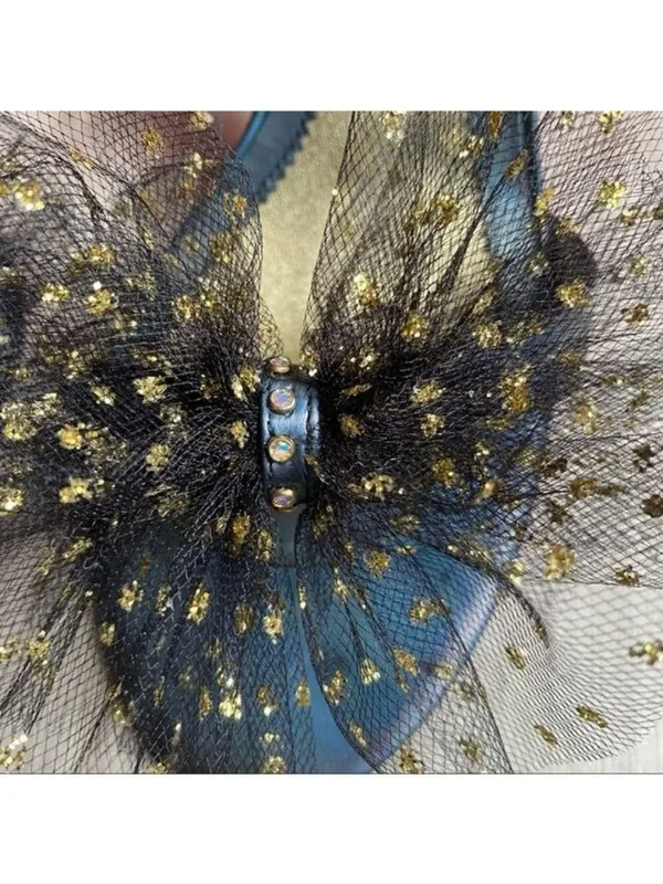 Betsey Johnson Charline Tulle Heels Gold - Image 3