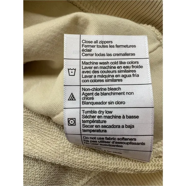 Carhartt Tencel Fiber Series Women's Half-Zip Pullover Sweatshirt Cream Medium - Image 12