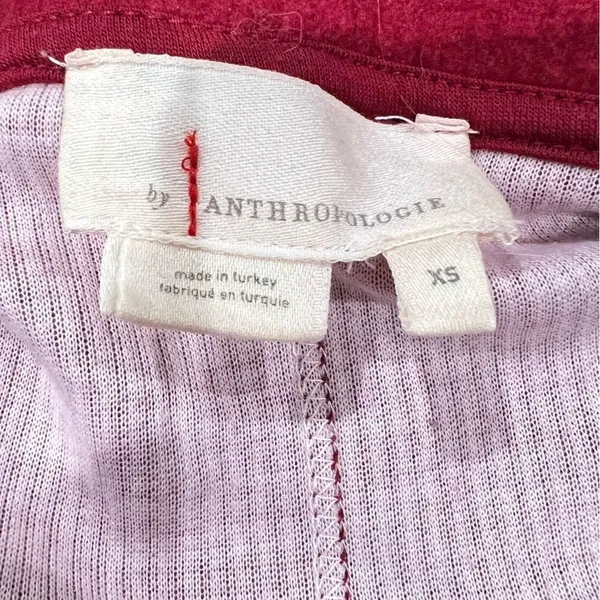 Anthropologie Raspberry Red Theresa Tunic Top Sweater Women’s XS - Image 4