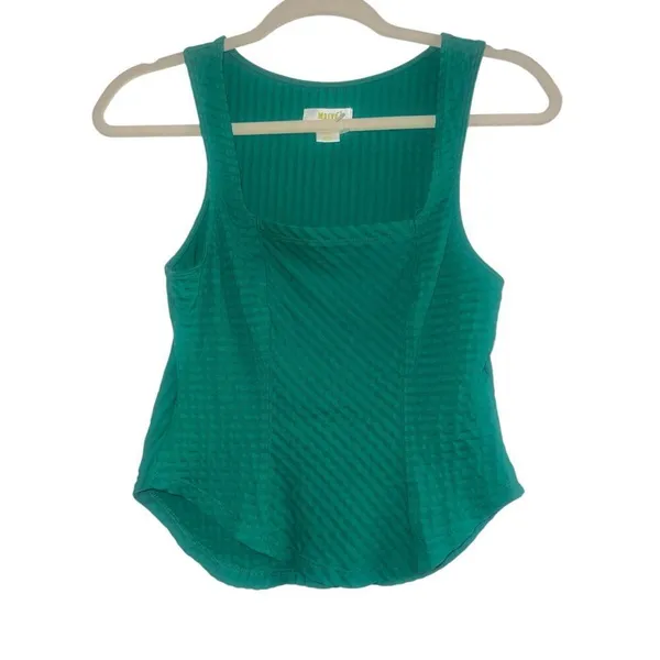 ✨Anthropologie MAEVE Sleeveless Square-neck Sz XS Tank Top In Green✨ - Image 4