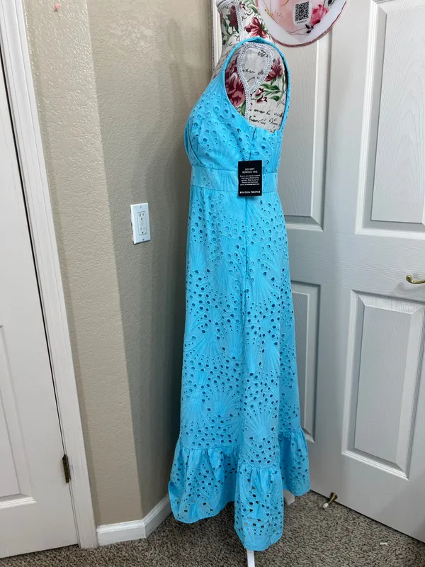 Boston Proper Eyelet Surplice Ankle Length Dress size 8 - Image 4