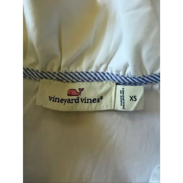 Vineyard Vines white ruffle collar blouse long sleeve XS - Image 2