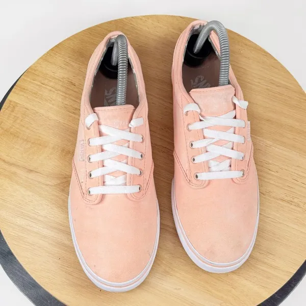 Vans Authentic Marled Peach Lace‎ Up Sneakers Shoes Peach Orange White 8.5 - Image 4