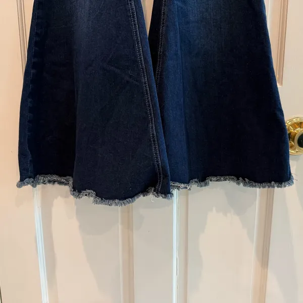 Rock and‎ Roll Denim High Rise Flare Leg Bell Bottom Frayed Jeans Size 30 x 32 - Image 2