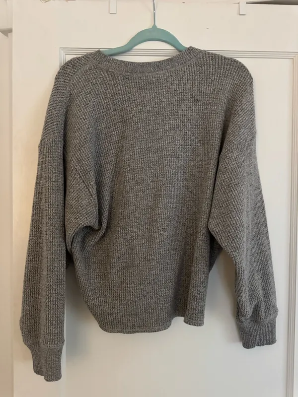 Old navy oversized cozy waffle knit Henley - Image 2