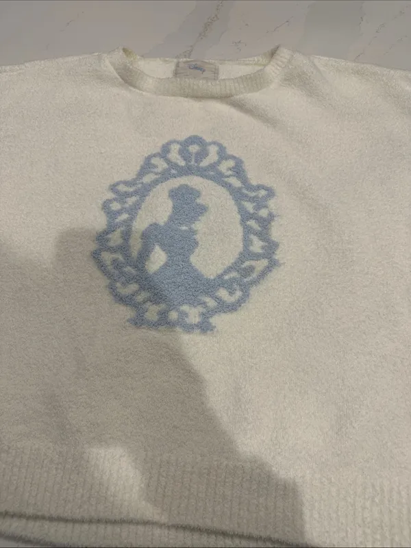 Barefoot Dreams‎ x Disney Cinderella CozyChic Knit Short Sleeve Top Size M - Image 3