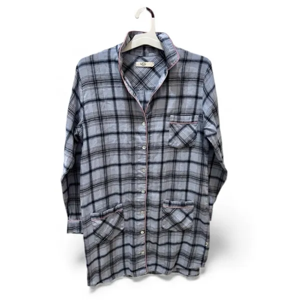 UGG Flannel button down long pajama shirt size Small - Image 2