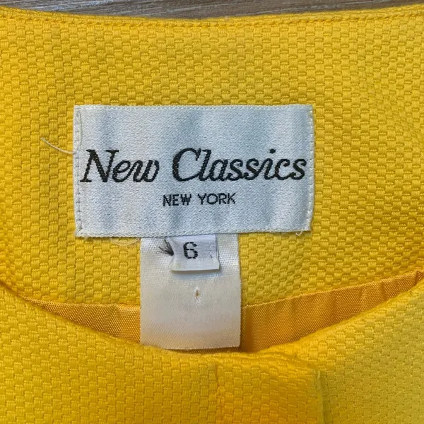 Vintage New Classics New York Yellow Dress 6 - Image 2