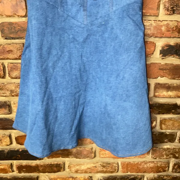 NWT Lulu's Considered Charisma Blue Chambray Bustier Mini Dress Women's Size XL - Image 5