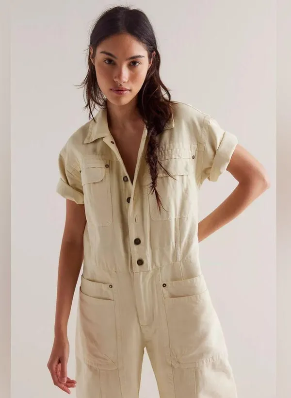 Free people Maxie Washed Coverall jumpsuit - Image 4