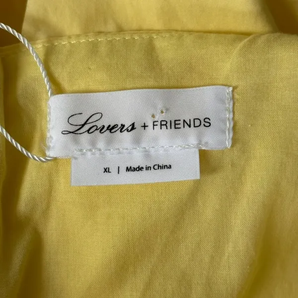 Lovers + Friends Raleigh Mini Dress Sz XL Yellow Soft Girl‎ Preppy Coquette - Image 8