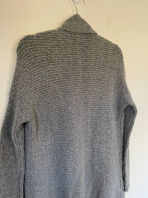American Eagle Outfitters open front knit cardigan grey cozy long Women’s sz XS - Image 16