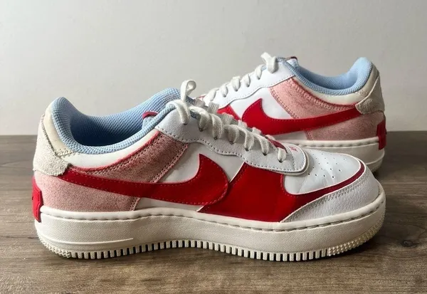 Nike Air Force 1 Low Shadow Cracked Leather Women's Shoe Size 9.5 #276 - Image 5