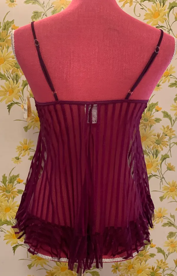 Sexy see through burgundy top size 32 - Image 7