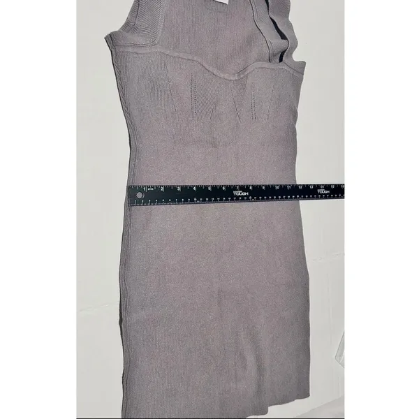 Princess Polly Mini Dress Women S/M Grey Excellent Ribbed Knit Sweetheart Corset - Image 4
