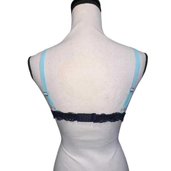 No Boundaries Lace Bralette Blue XL - Image 3
