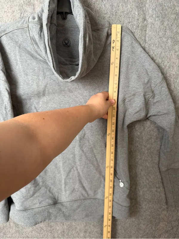 Lululemon Sweater Women small Gray Rest Day Pullover French Terry Run Gym - Image 5