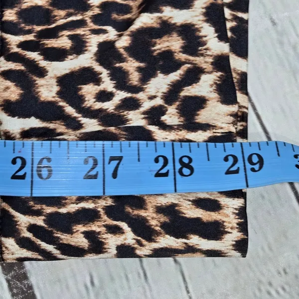 INC International Concepts Leopard Print Satin Pajama Set Brown Large NEW - Image 13