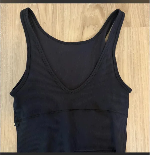 Lululemon Power Pivot Ribbed & Reversible Tank in Everlux Black - Image 4