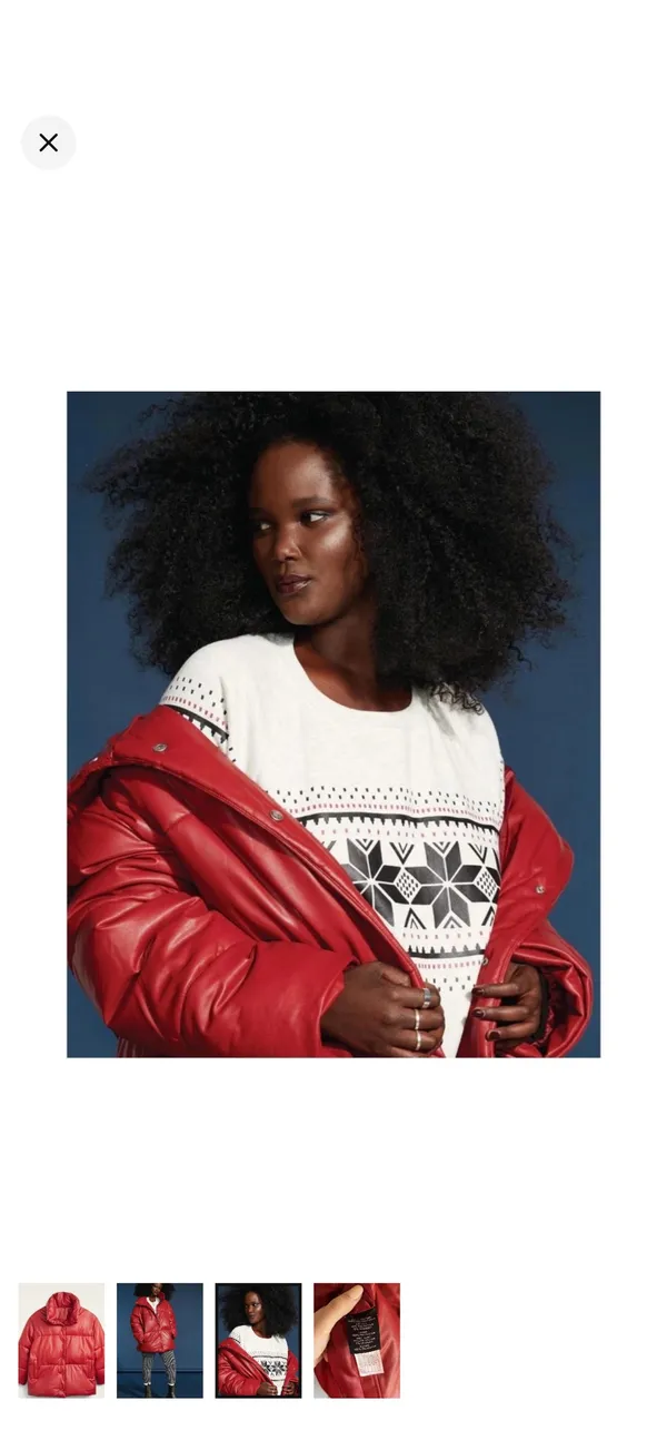 Avec Les Filles Red Short Boxy Puffer Jacket - Image 4