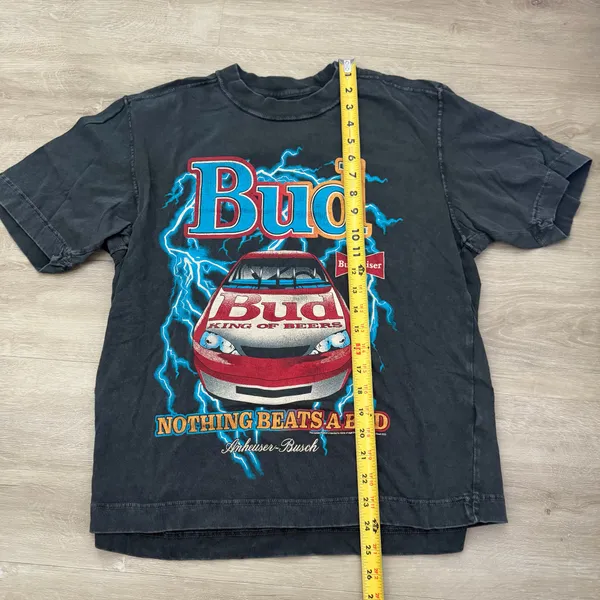 Abercrombie and Fitch Budweiser Black Graphic Tee Shirt - Image 2