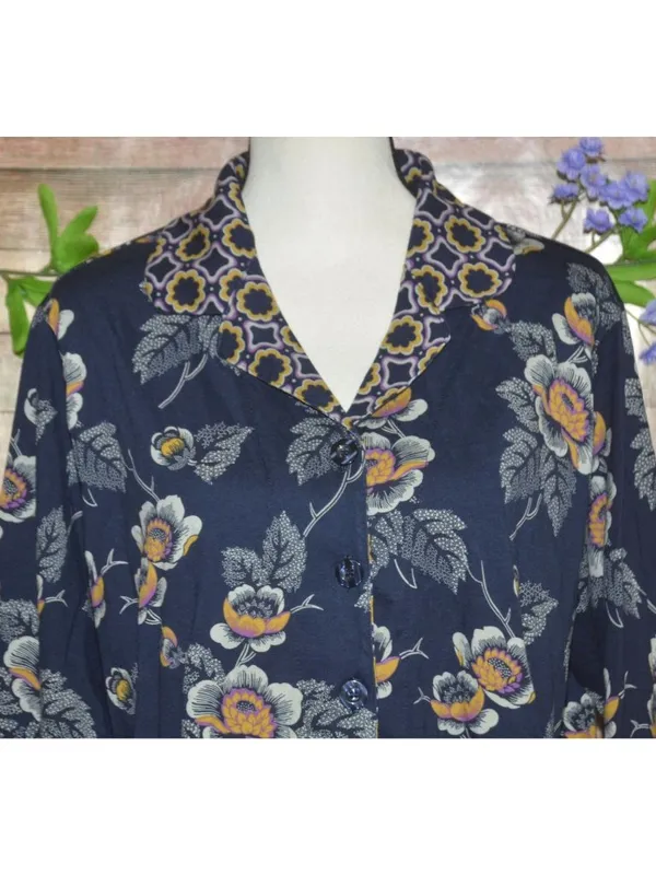 Vera Bradley Womens 2-Piece Cotton Pajama Set Floral Iconic Print Size M NWOT - Image 3