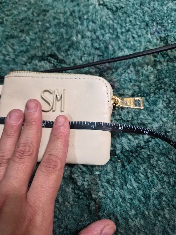 Steve Madden Leather Coin Purse Keychain - Image 8