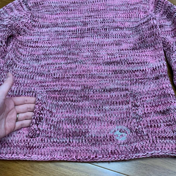 Billabong‎ Knit Sweater Womens Size Large Pink Purple Mock Neck Wool Blend Y2K - Image 3