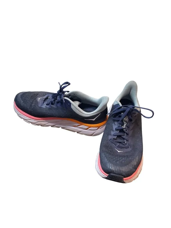 Hoka One Clifton 7 wms blue orange walking running sneakers sz 8.5D SKU 10-351 - Image 2