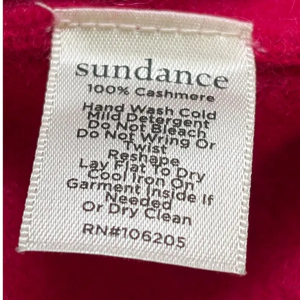 Sundance Magenta Pink 100% Cashmere‎ Cowl Neck Sweater Womens Small - Image 4