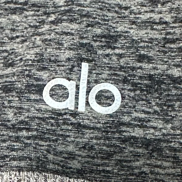 ALO Yoga Grey High Waist‎ Ribbed Knit Lounge Leggings Ruched Small Dance Workout - Image 8