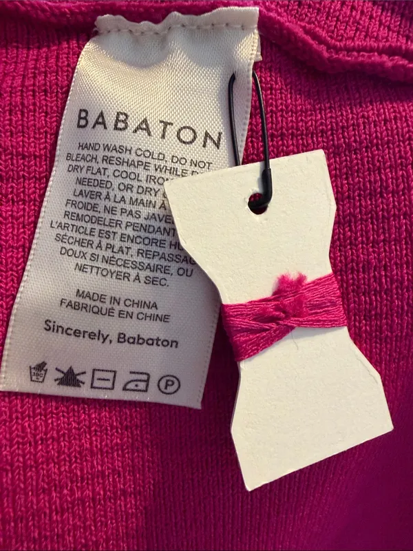 ARITZIA Babaton Sculpt Knit Criss Cross‎ Cropped Tank Size Small Pink NWT - Image 7