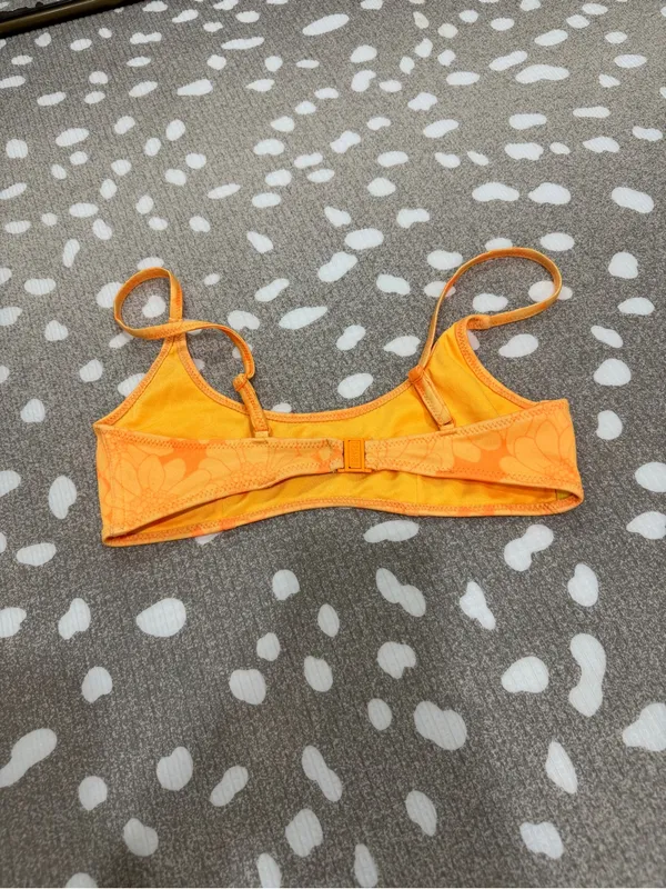 Triangl swim tangerine floral bikini top rina scoop neck tank - Image 5
