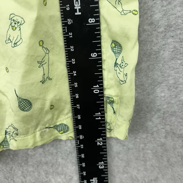 Victorias Secret Pink Women Sleep Shorts Green Silky Tennis Dogs Size Large - Image 8