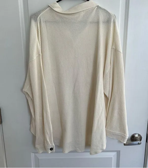 NEW Altar’d State White Jacket Size Medium Oversized Fit Easily fits as XL NWT - Image 7