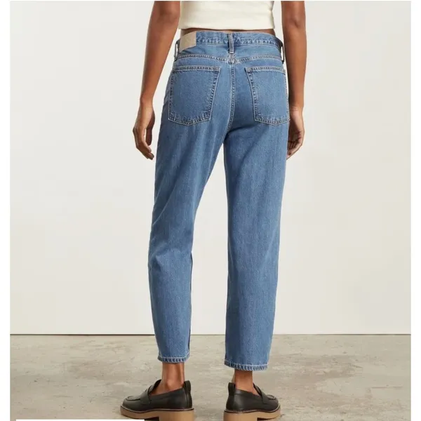 Everlane The Summer Slouch Jean Organic Cotton Blue High Rise Straight Leg 31 - Image 2