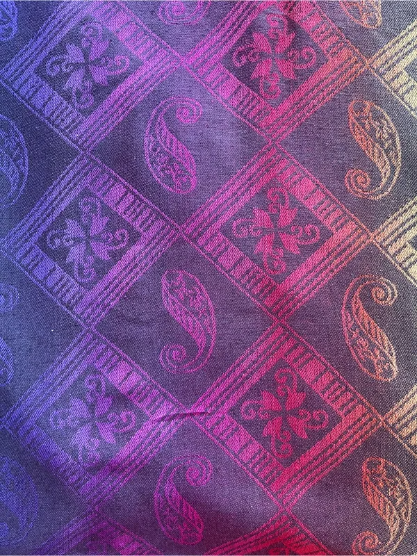 Handwoven Rainbow Paisley Wrap - Image 5
