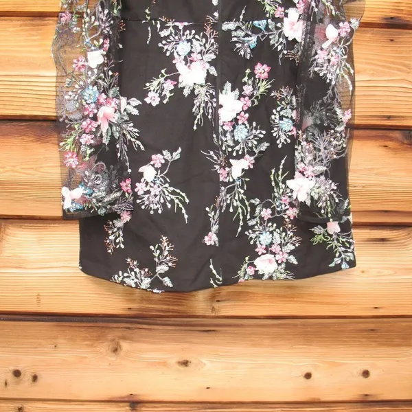 NWT Elliatt Gaia Black Floral Mini Dress Size L - Image 13