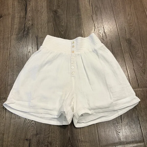 NEW Sundance Women's ZOLA Pull On Shorts White Cotton Gauze XS Beach Vacation - Image 8