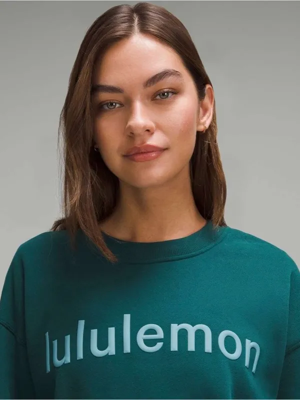 Lululemon Perfectly Oversized Storm Teal Crewneck Sweatshirt - Image 4